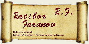 Ratibor Faranov vizit kartica